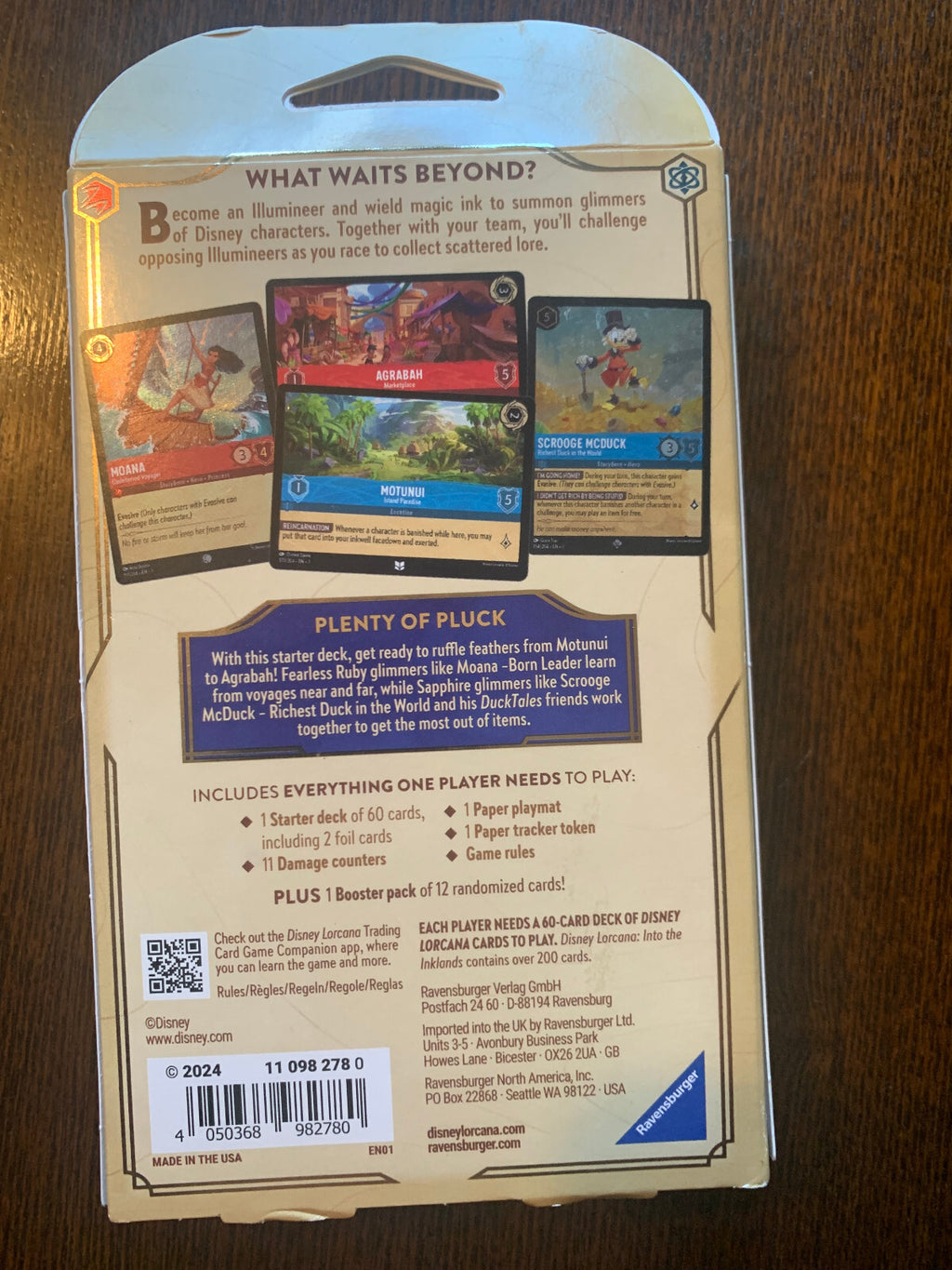 Disney Lorcana TCG Into The Inklands Sealed Starter Deck Ruby & Sapphire NEW