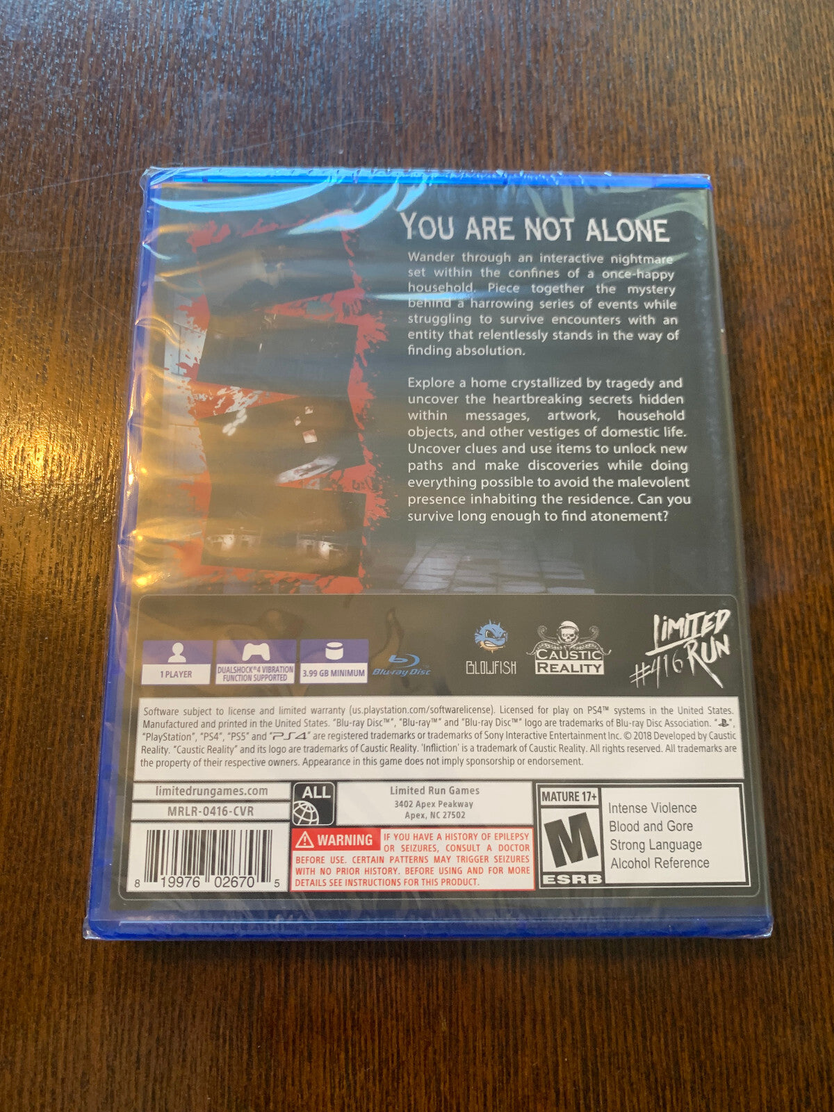 Infliction Extended Cut PS4 Playstation 4 Limited Run Games #416 New Sealed