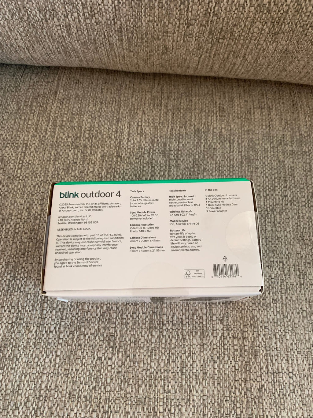 Blink Outdoor 4 4th Gen Smart Wireless Security Camera 1080p HD Infrared New