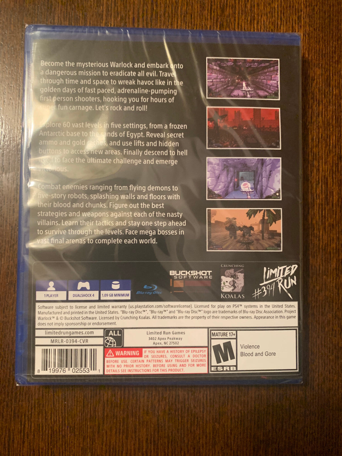 Limited Run #394 Project Warlock PS4 Sony PlayStation 4 US/NTSC Version