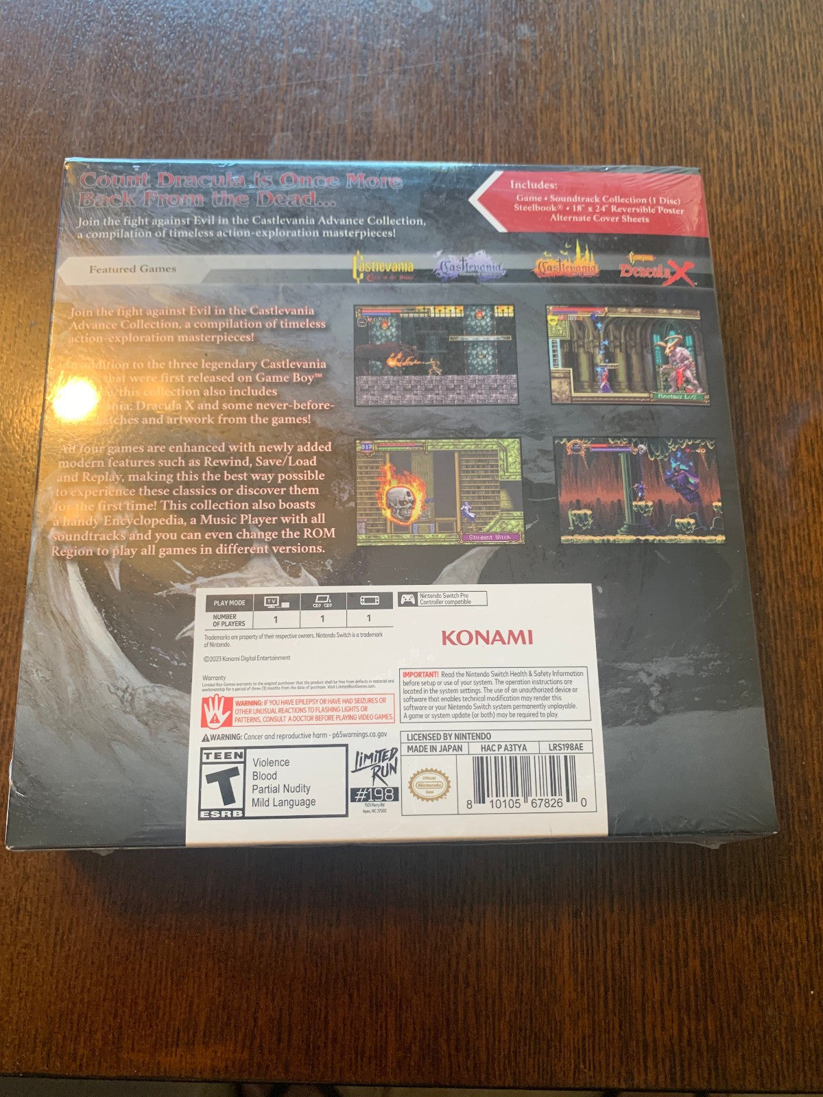 Castlevania Advance Collection Switch Advanced Edition Limited Run #198 New