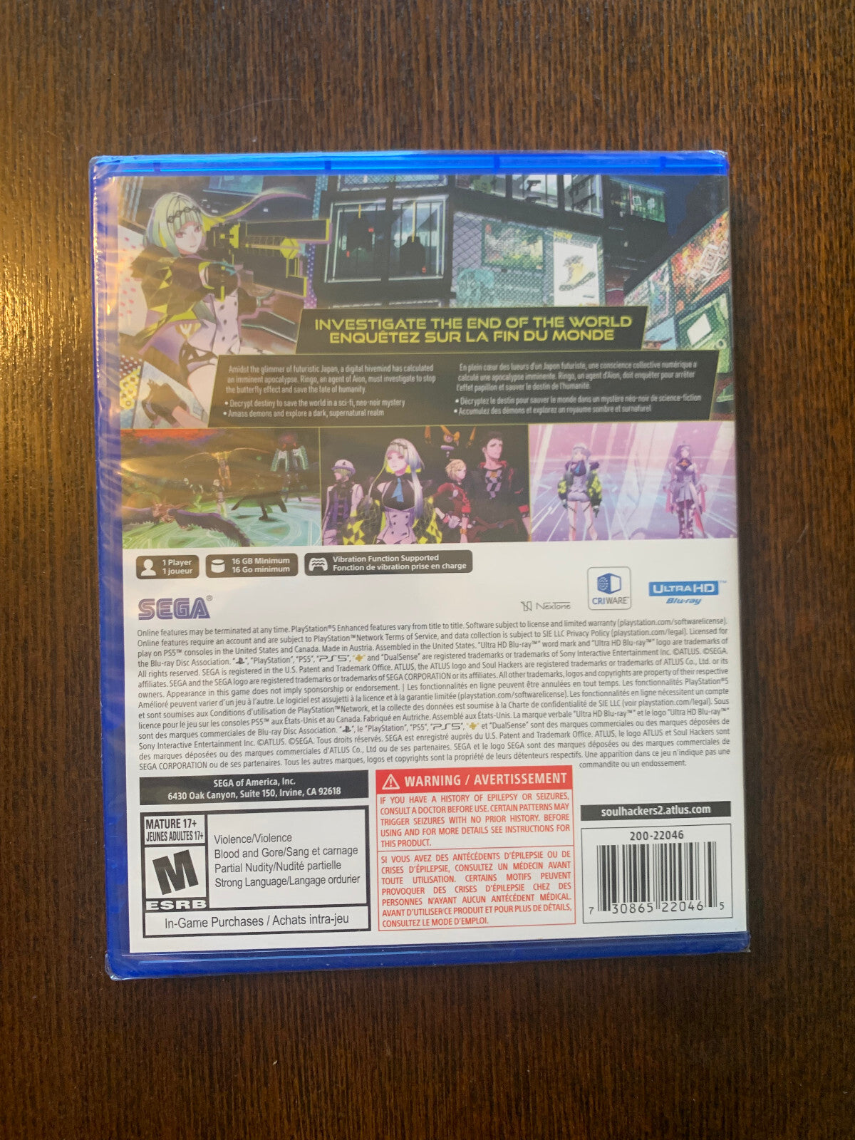 Soul Hackers 2 Launch Edition - PlayStation 5 PS5 Brand New Factory Sealed