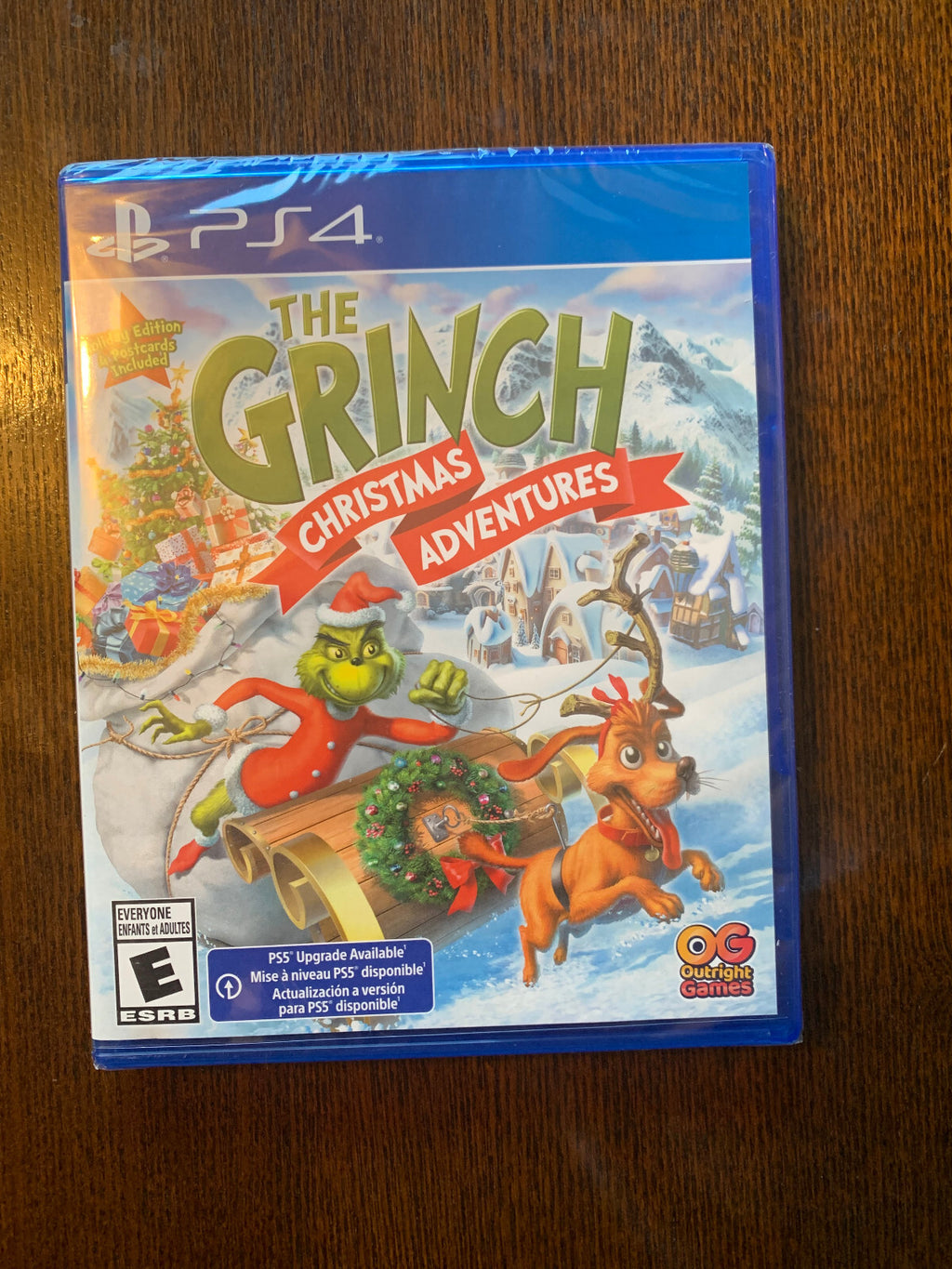 Grinch Christmas Adventure with Post Cards PS4 w/ PS5 Upgrade PlayStation 4 NEW