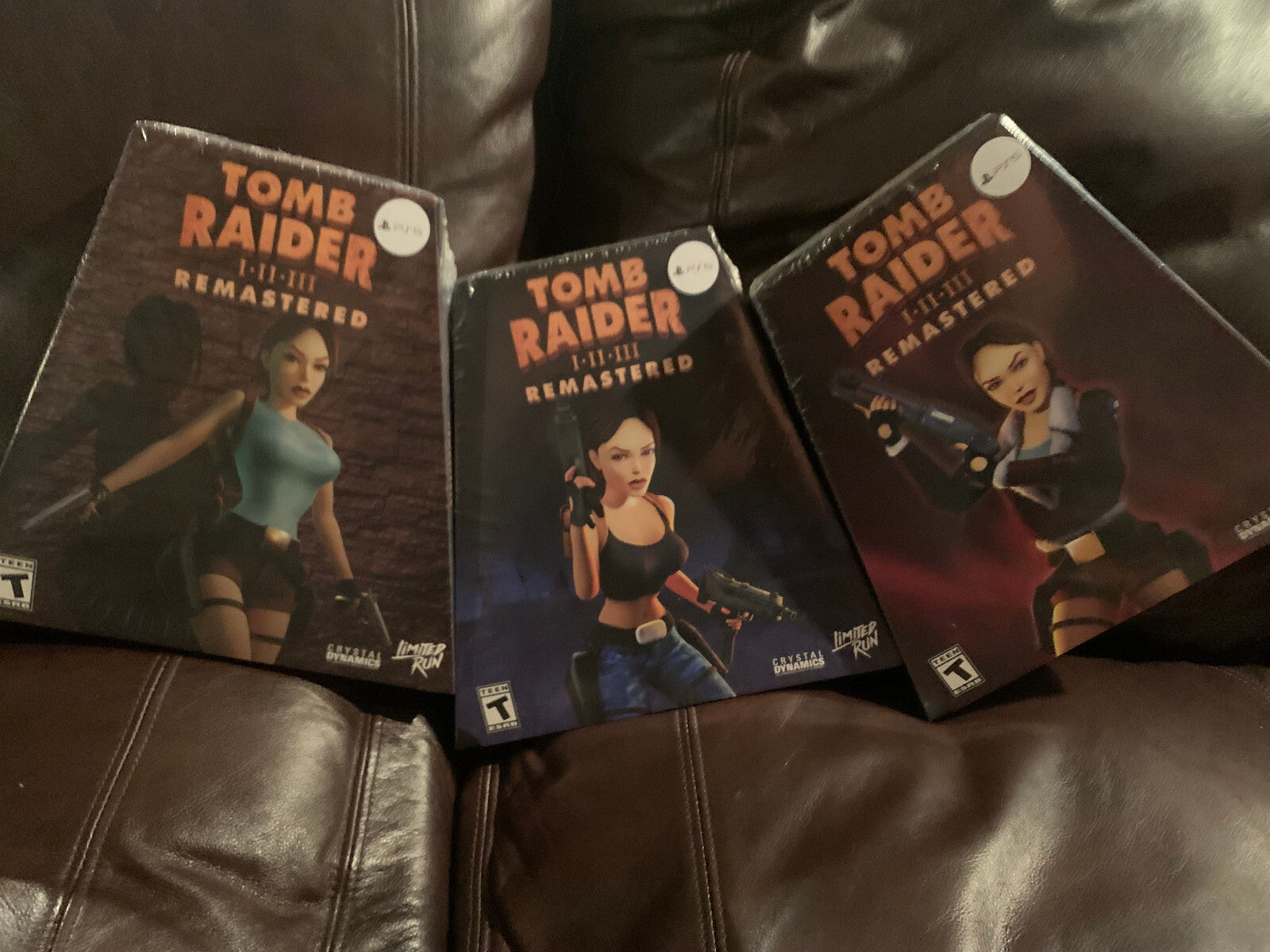 Tomb Raider I-III Remastered LRG PS5 All 3 Event Exclusive Box New Sealed
