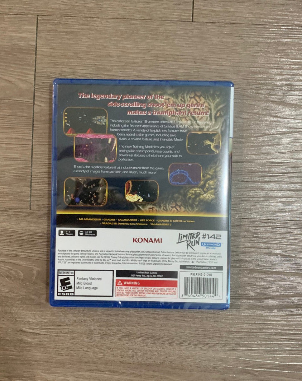Limited Run Games #142 Gradius Origins PS5 Salamander Cover Playstation 5 New