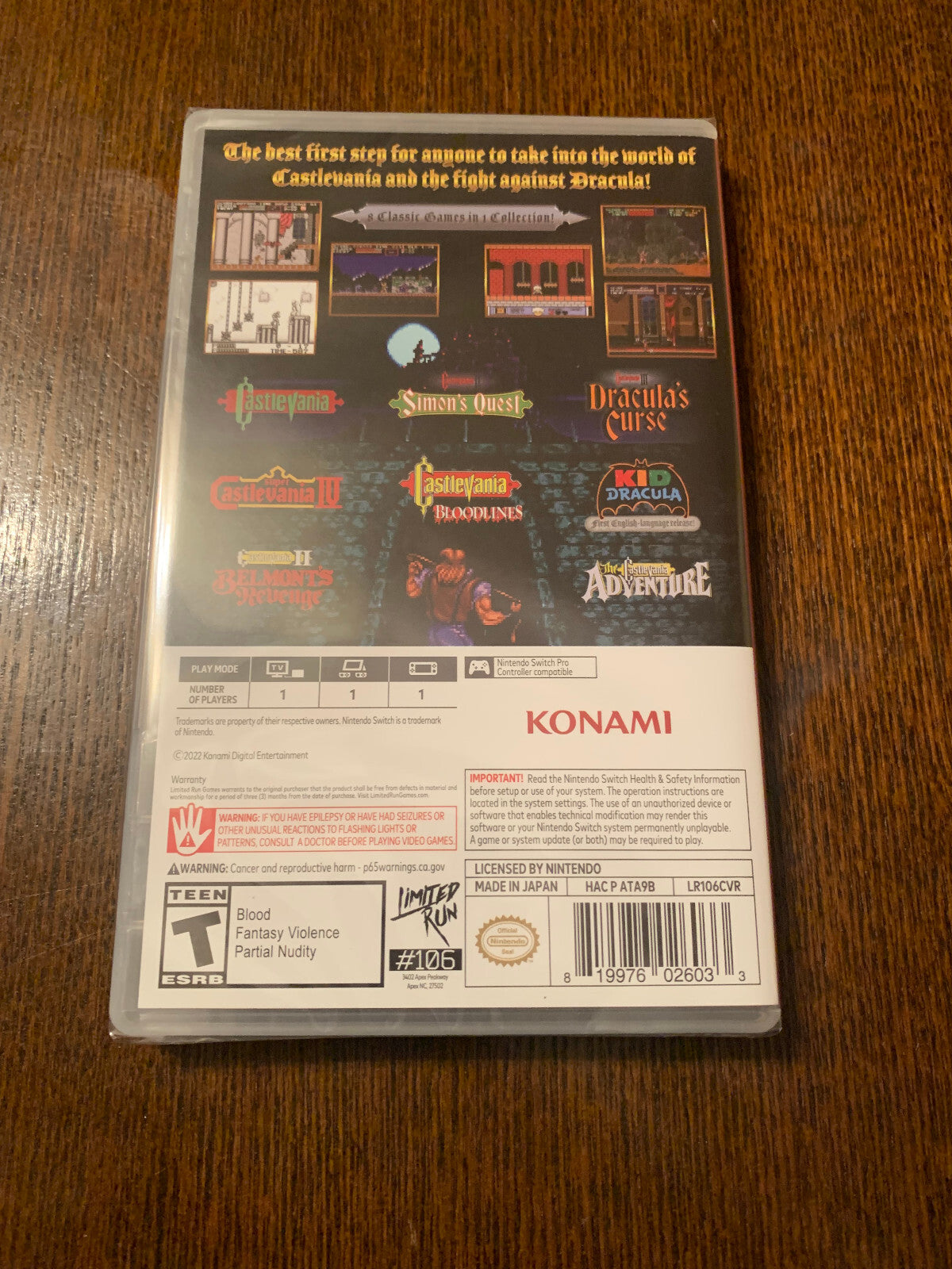 Limited Run #106: Castlevania Anniversary Collection Konami Shop Variant Switch