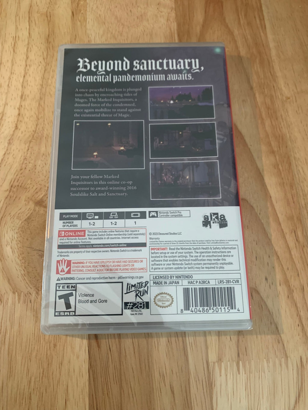 Limited Run #281  Salt and Sacrifice Nintendo Switch New Sealed