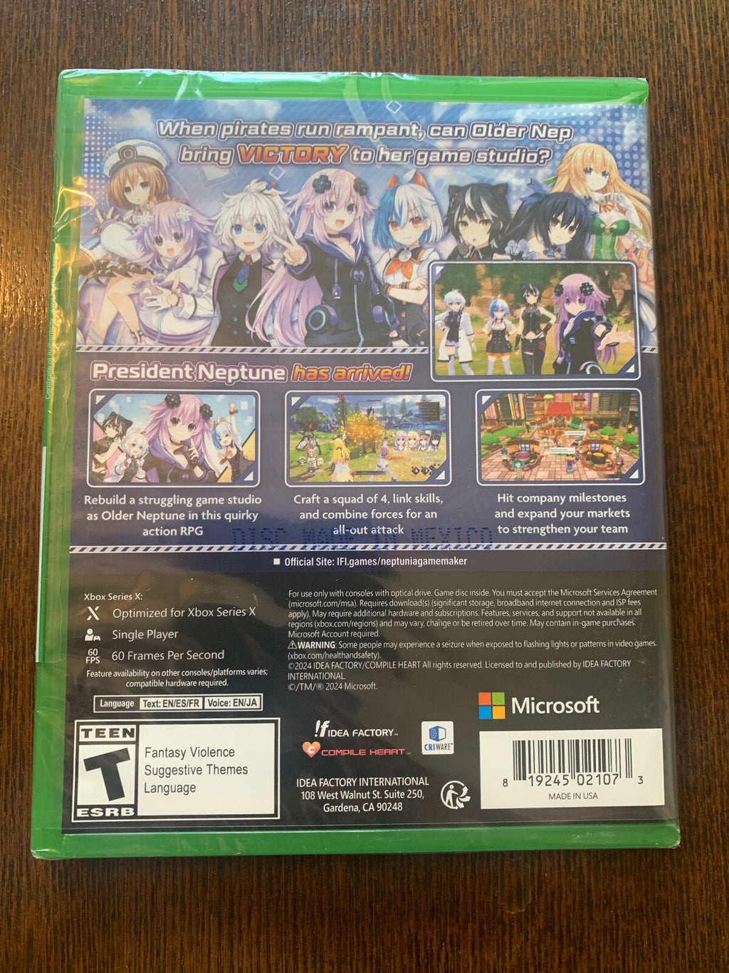 Neptunia Game Maker R:Evolution Microsoft Xbox Series X US ESRB Brand New Sealed