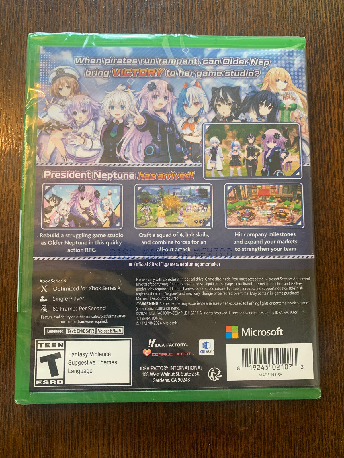 Neptunia Game Maker R:Evolution Microsoft Xbox Series X US ESRB Brand New Sealed