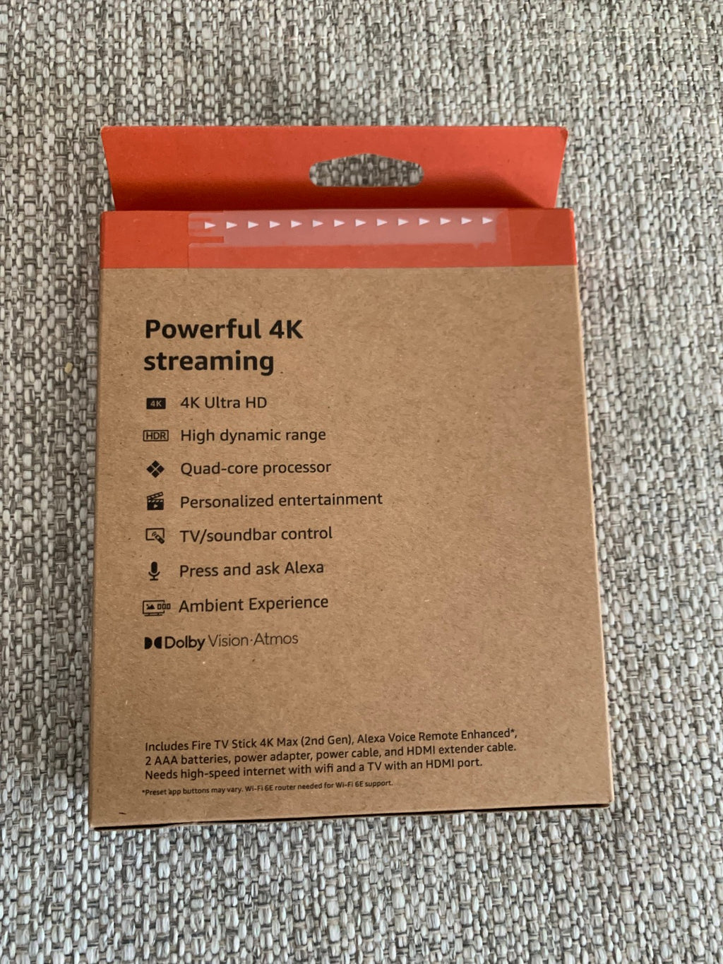 AMAZON FIRE TV Stick 4K MAX Wi-Fi 6E, 2.0 GHz 16GB Alexa AI Enhanced Remote New