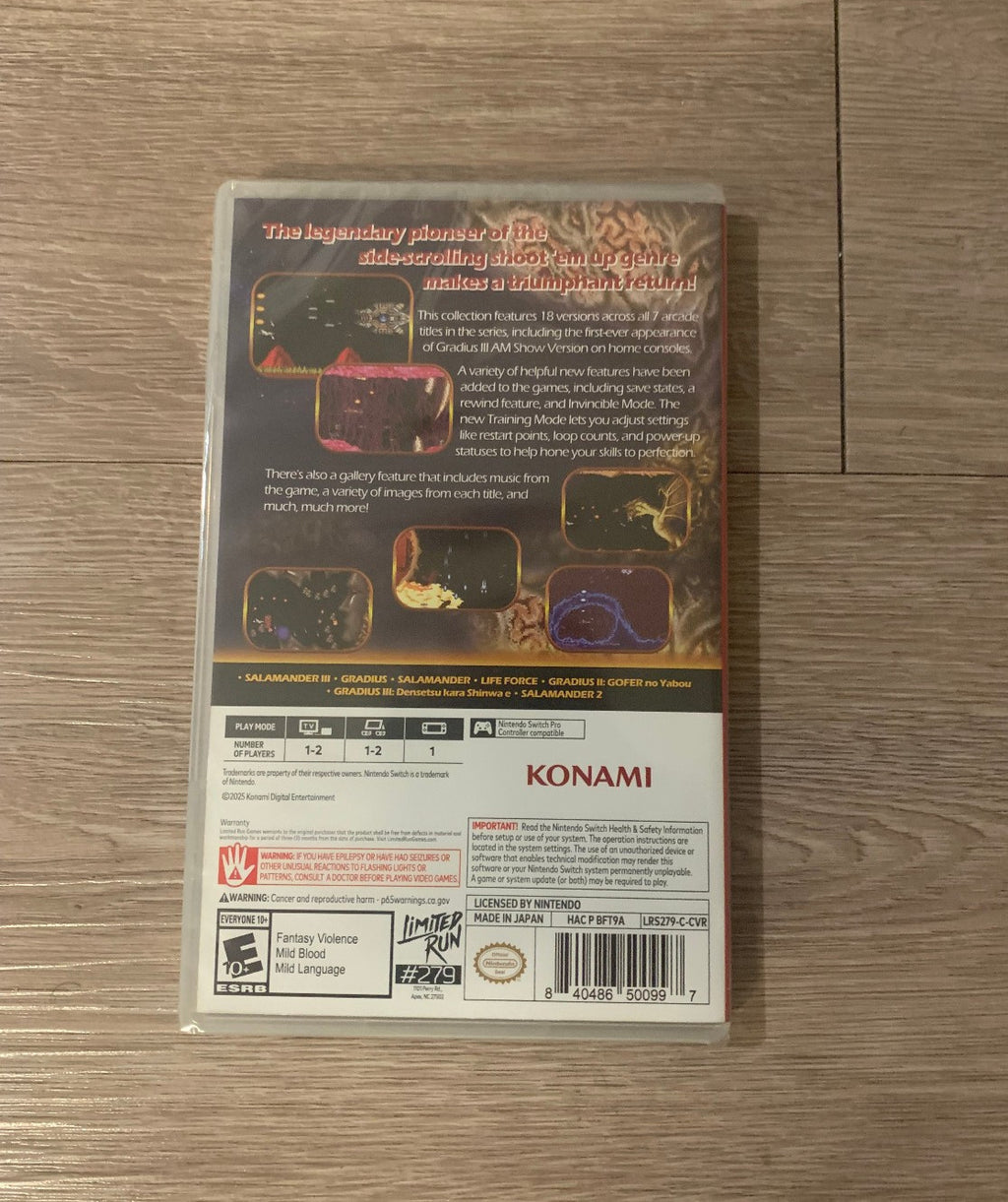 Limited Run Games #279 Gradius Origins Gradius 2 Cover Nintendo Switch New