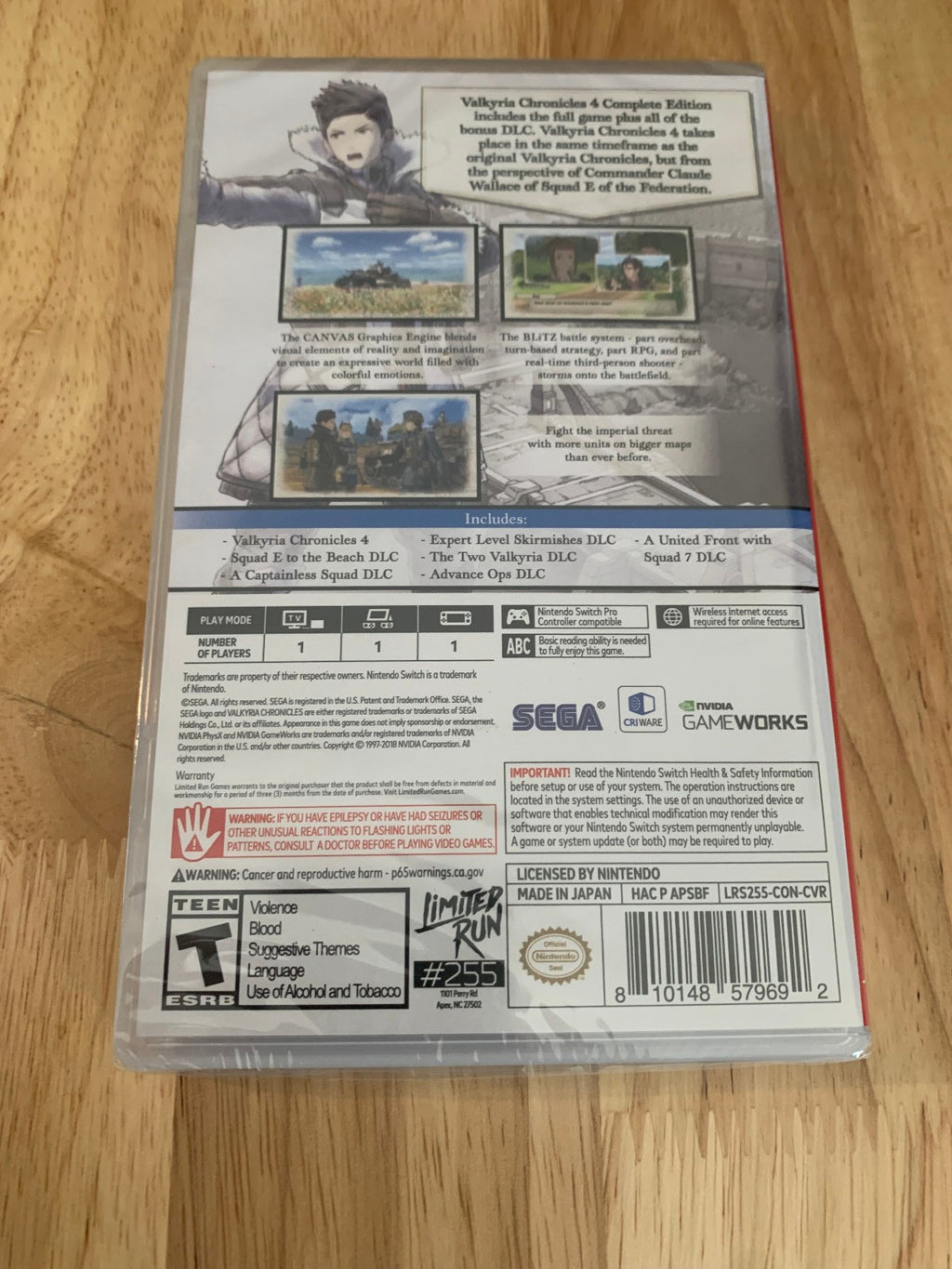 LRG #255 Valkyria Chronicles 4 Complete Edition Convention Exclusive Switch NSW
