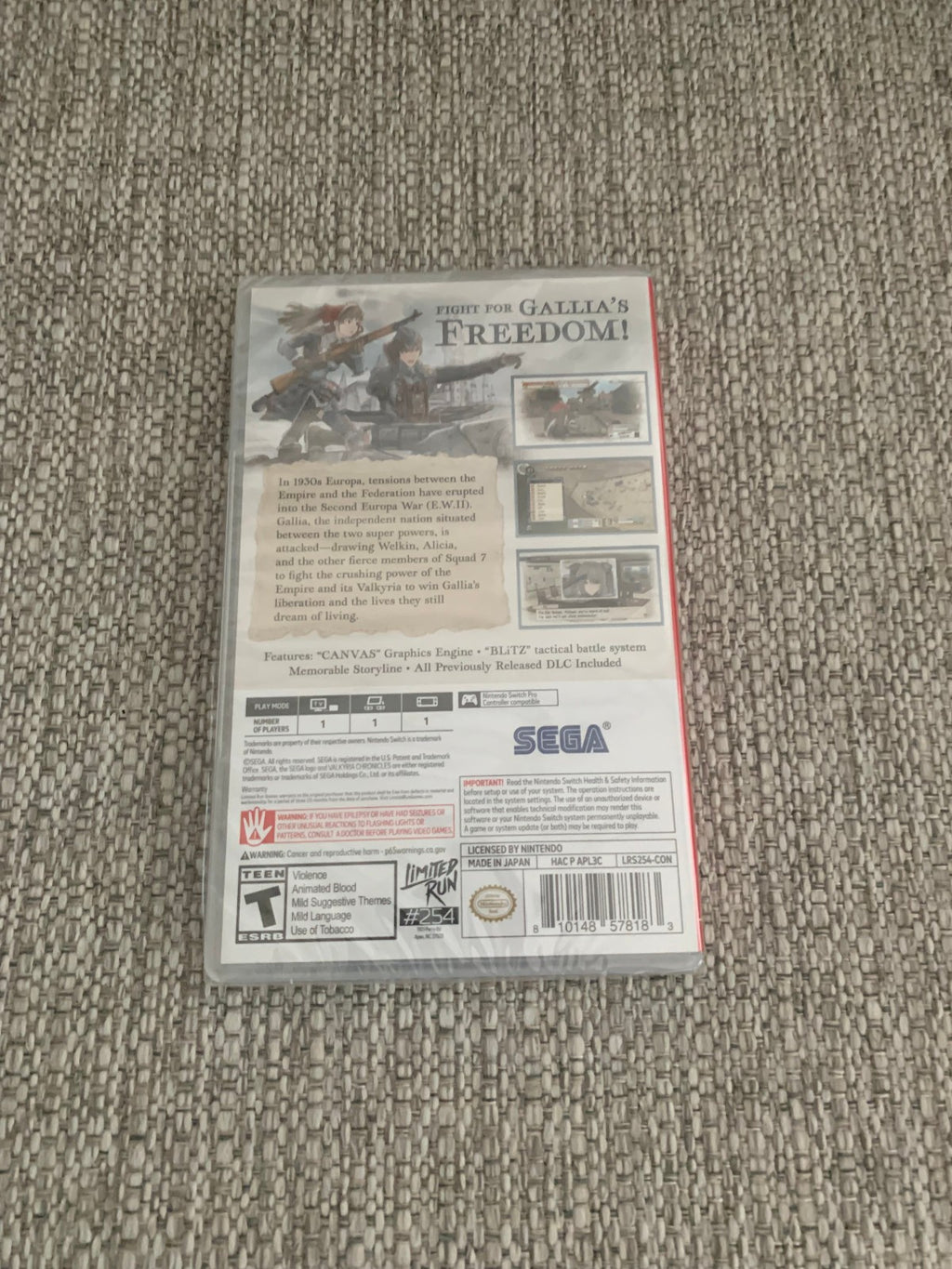 Limited Run #254: Valkyria Chronicles Remastered Convention Exclusive Switch New