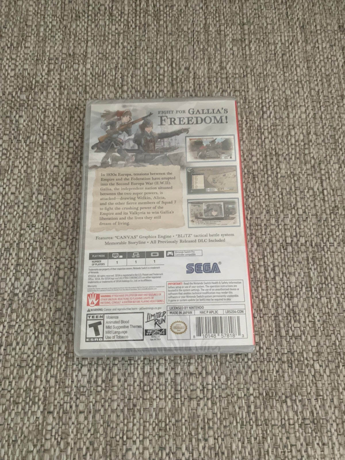 Limited Run #254: Valkyria Chronicles Remastered Convention Exclusive Switch New