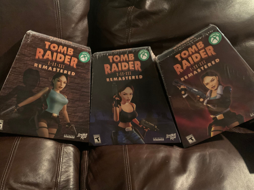 LRG Xbox Tomb Raider I II III Remastered All 3 Event Exclusive Box New Sealed