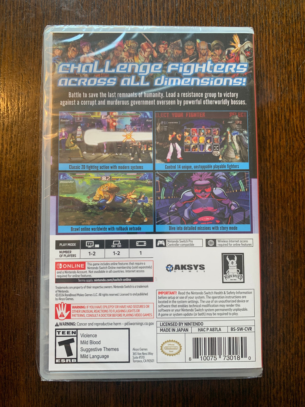 Nintendo Switch Blazing Strike Standard Edition Brand New Sealed
