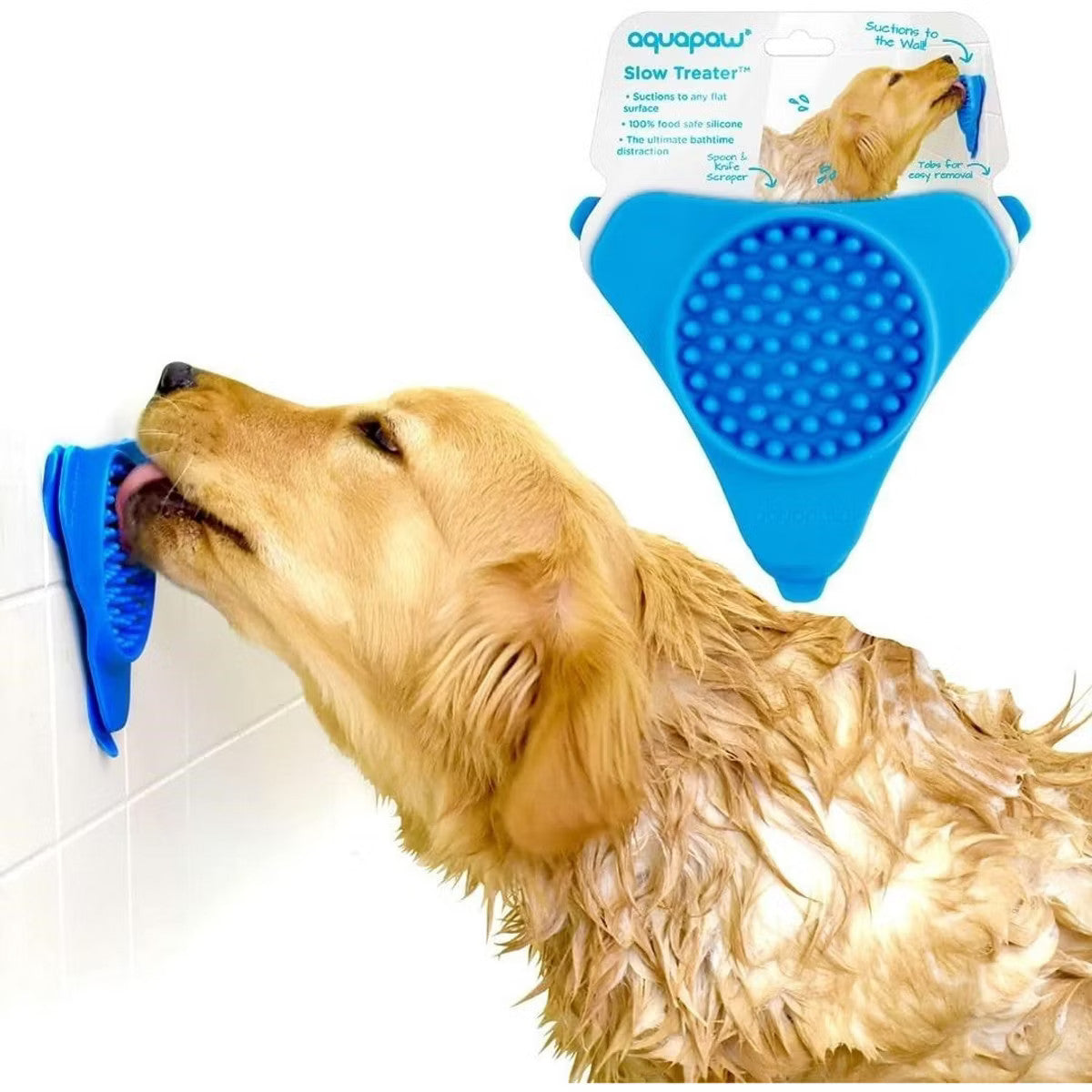AquaPaw Premium Licking Mat for Dogs & Cats Non-Slip Slow Feeding Mat Food Toy