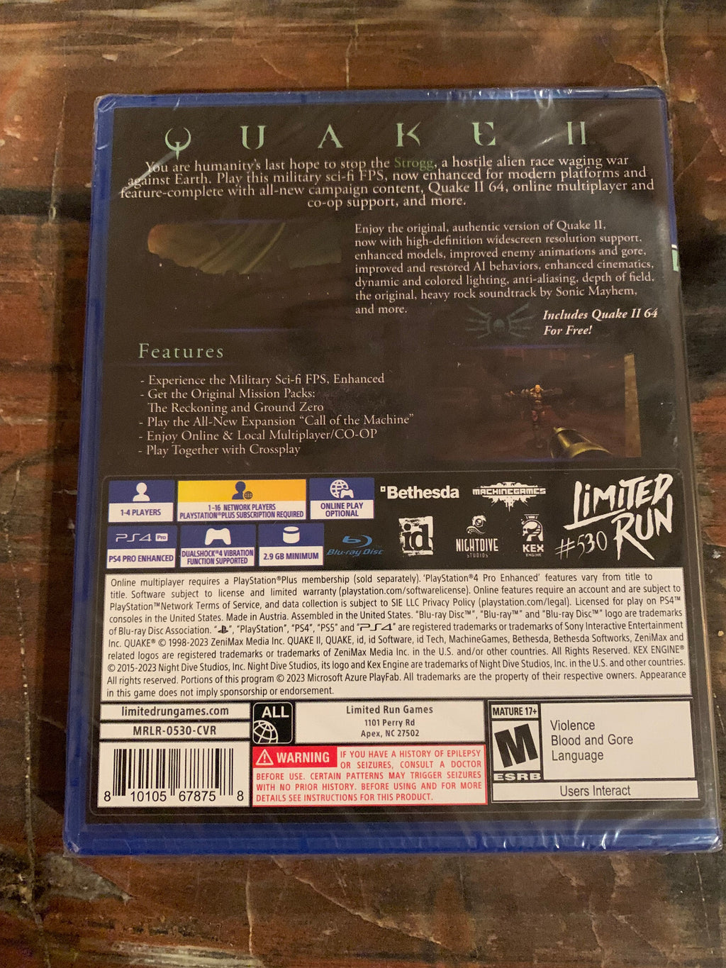 Limited Run #530: Quake II 2 PS4 Playstation 4 Brand New Sealed
