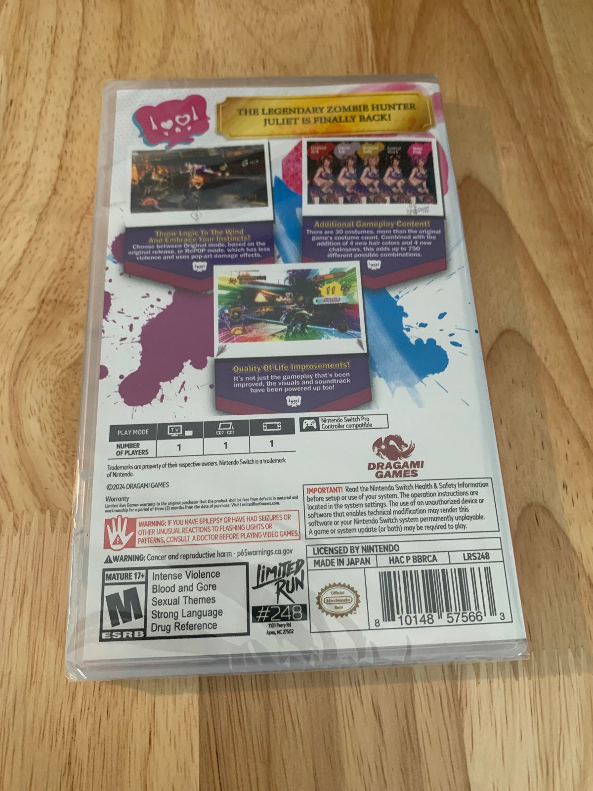 Limited Run Games #248 Lollipop Chainsaw RePOP Nintendo Switch NSW New Sealed