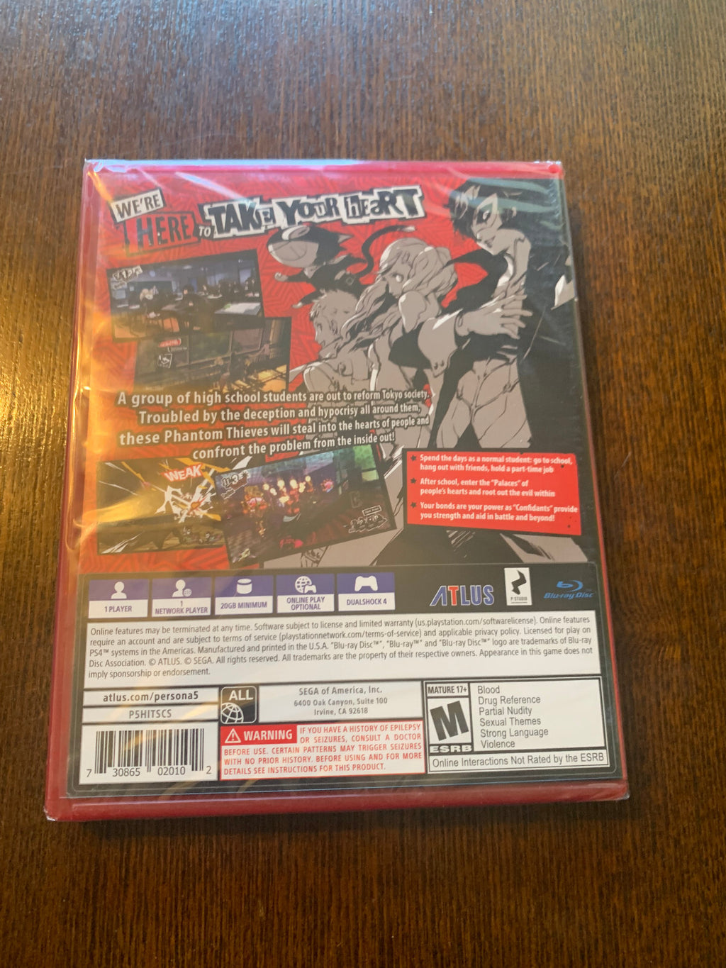 Persona 5 Greatest Hits Edition PlayStation 4 PS4 Brand New Factory Sealed