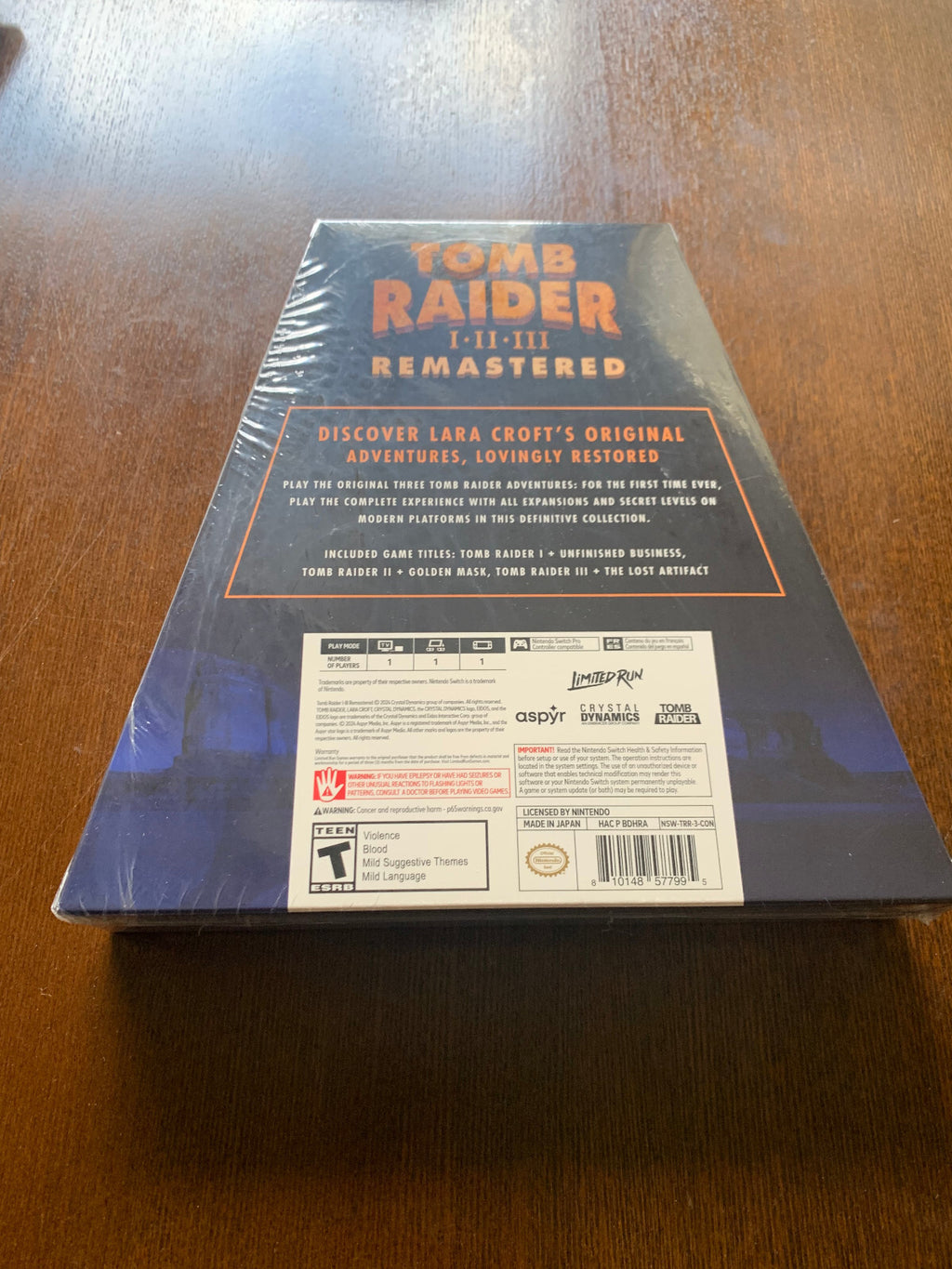 Tomb Raider I-III Remastered Convention Exclusive TR3 Cover Nintendo Switch LRG