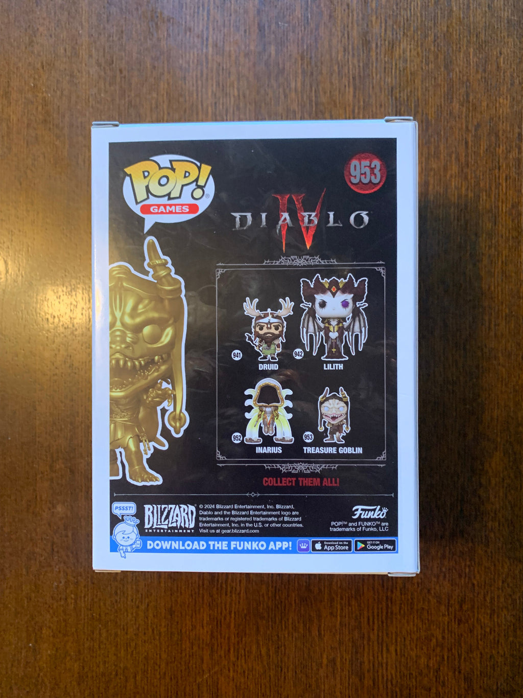 Diablo IV Treasure Gold Goblin Funko Pop! Figure #953 Exclusive 30th Anniversary