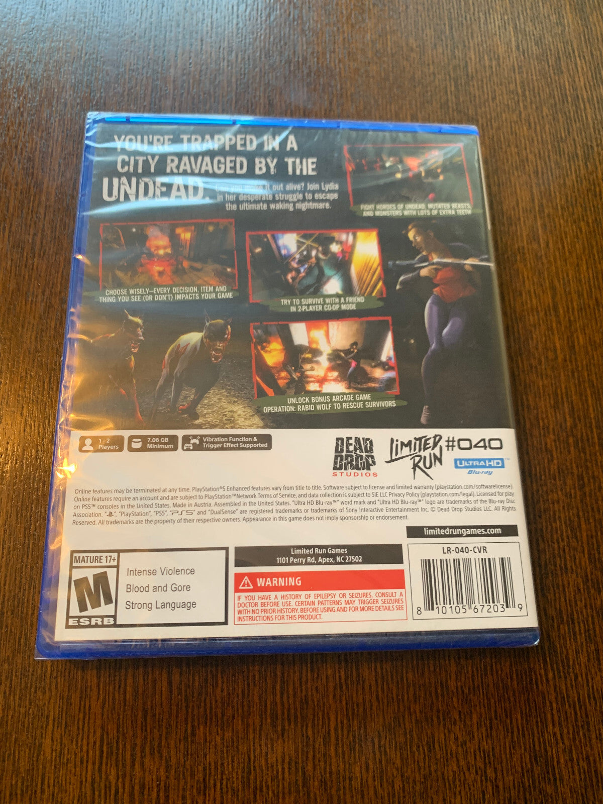 Outbreak Contagious Memories PS5 Limited Run #40 Brand New Sealed