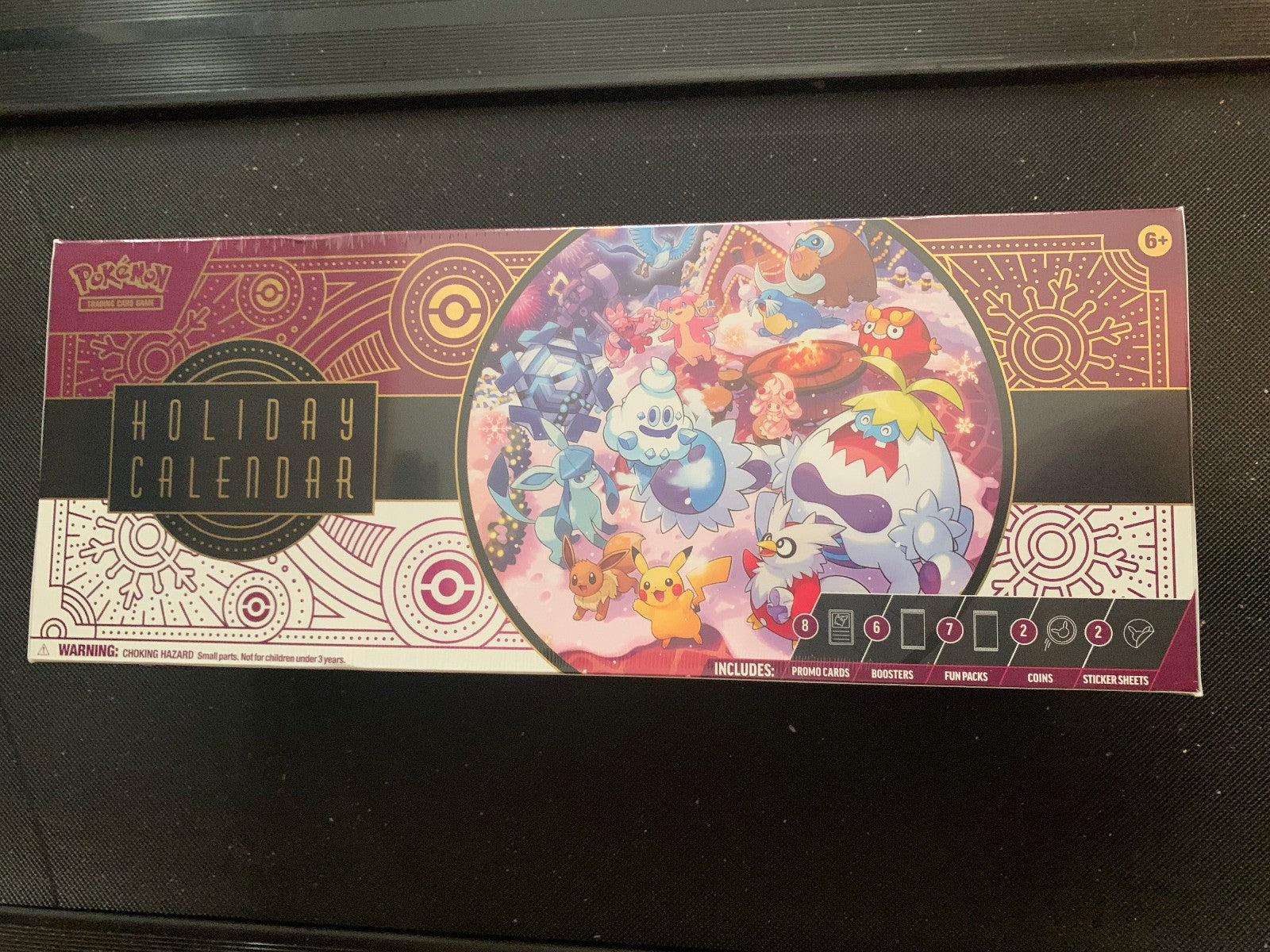 2025 Pokemon TCG Holiday Calendar w/ 6 TCG booster packs New Factory Sealed