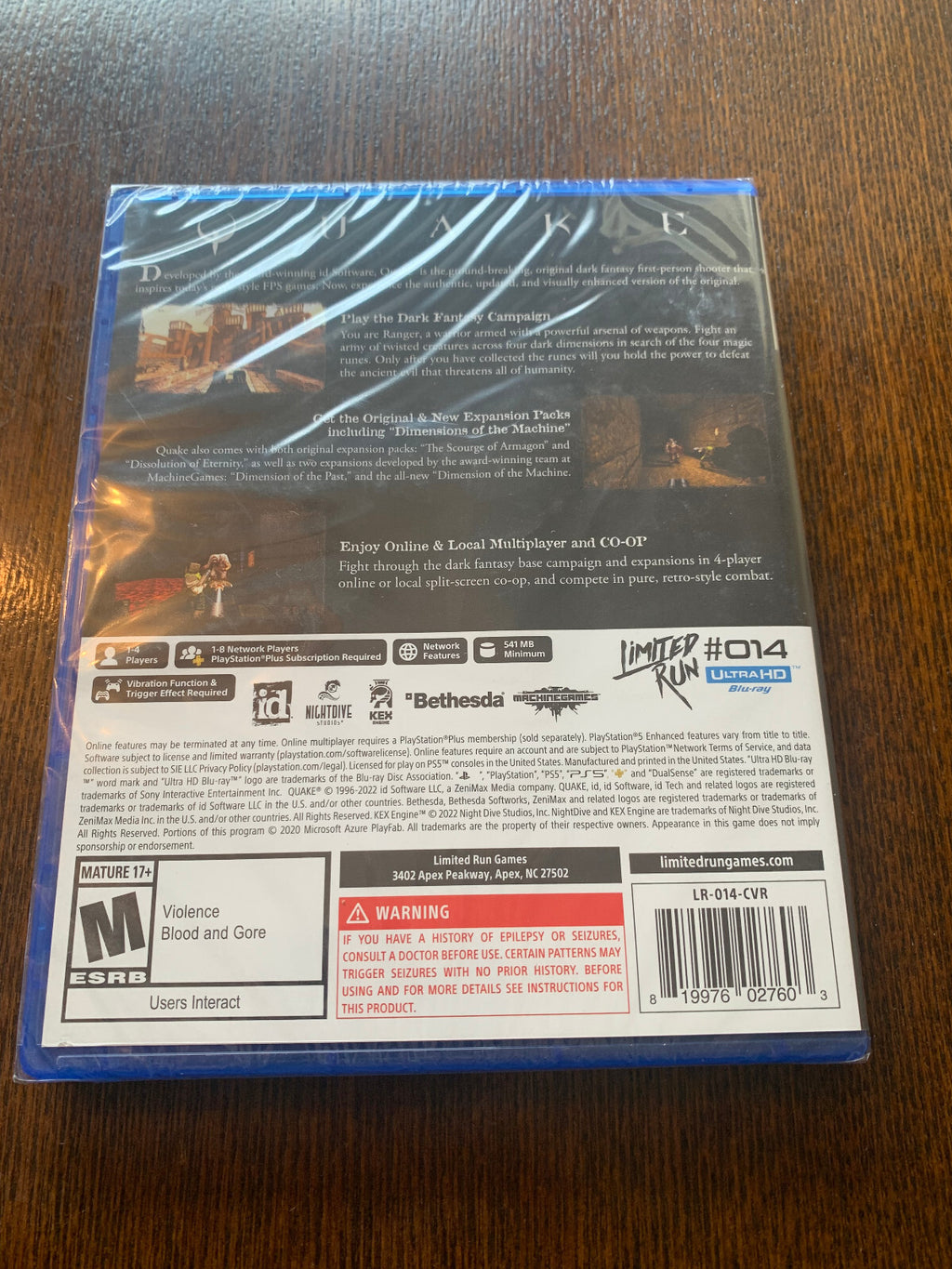 Limited Run #14: Quake PS5 Playstation 5 Brand New Sealed