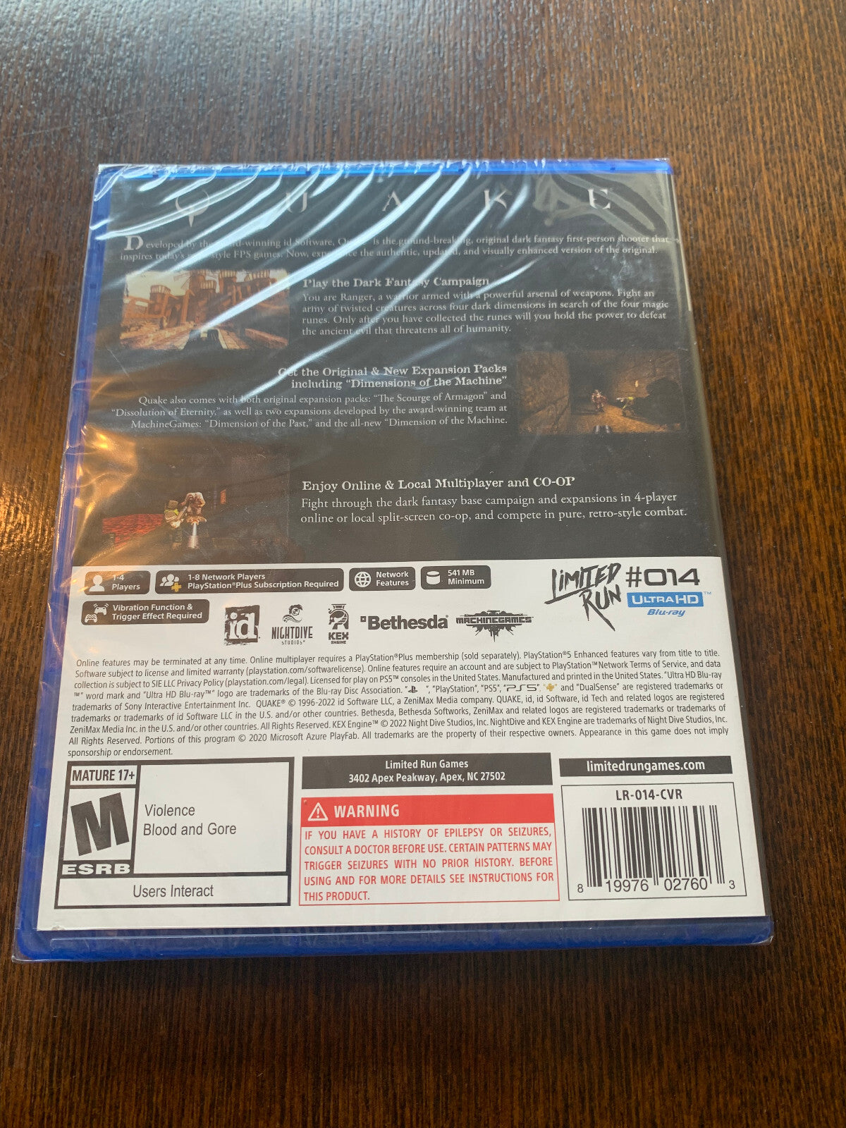 Limited Run #14: Quake PS5 Playstation 5 Brand New Sealed