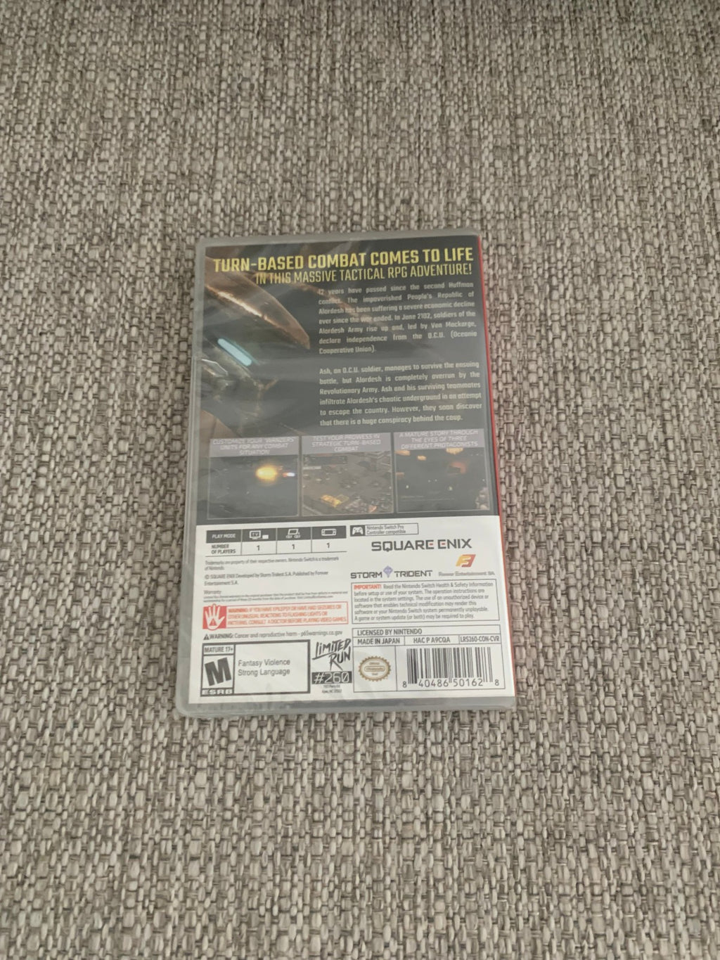 Limited Run #260 FRONT MISSION 2 Remake Convention Exclusive Nintendo Switch New