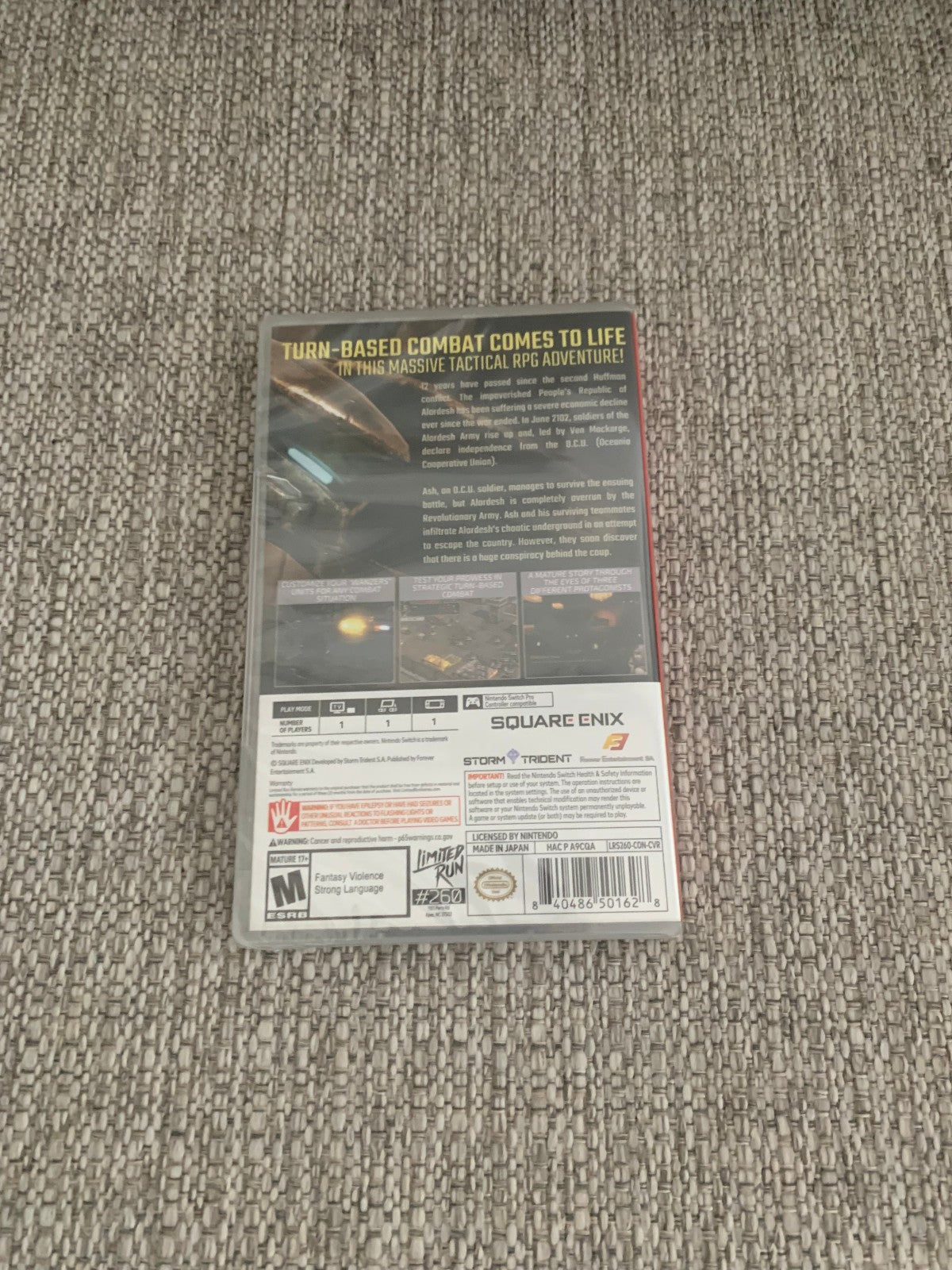 Limited Run #260 FRONT MISSION 2 Remake Convention Exclusive Nintendo Switch New