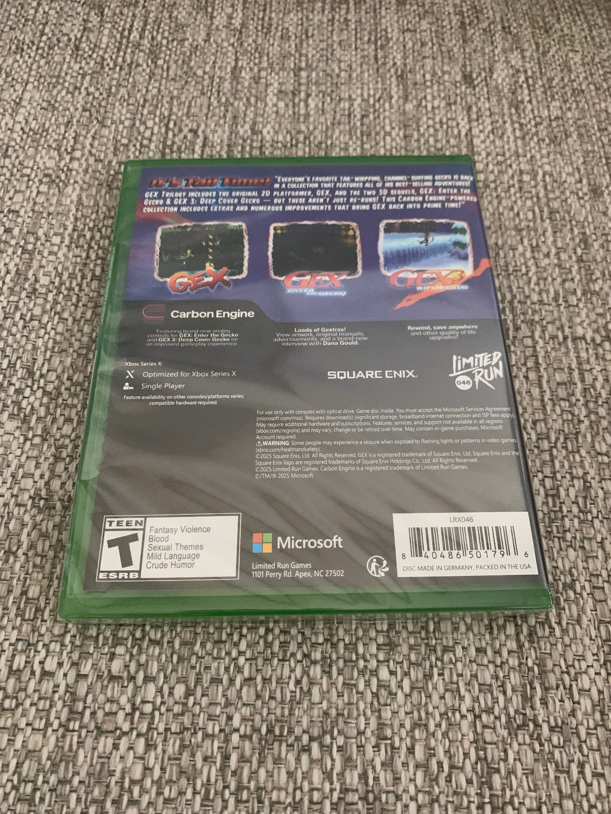 Gex Trilogy Xbox Series X Limited Run #46 Brand New Sealed