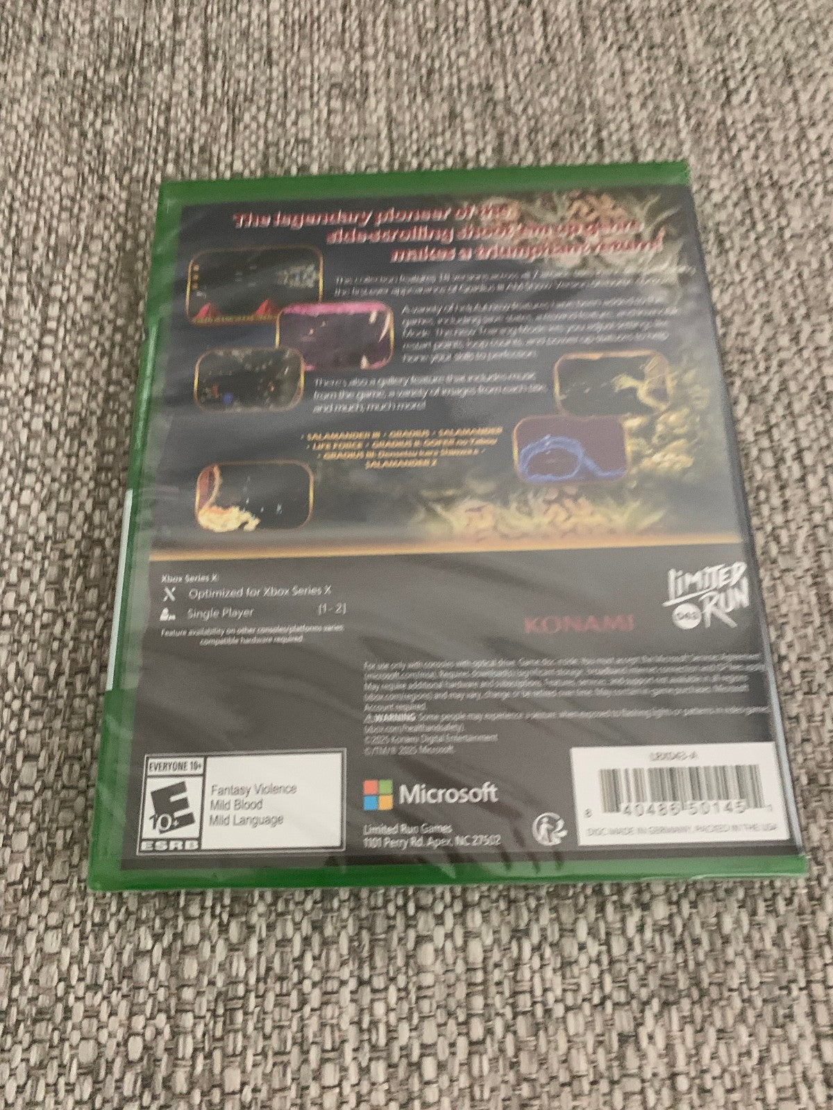 Limited Run #43 Gradius Origins Gradius 2 Cover Microsoft Xbox Series X