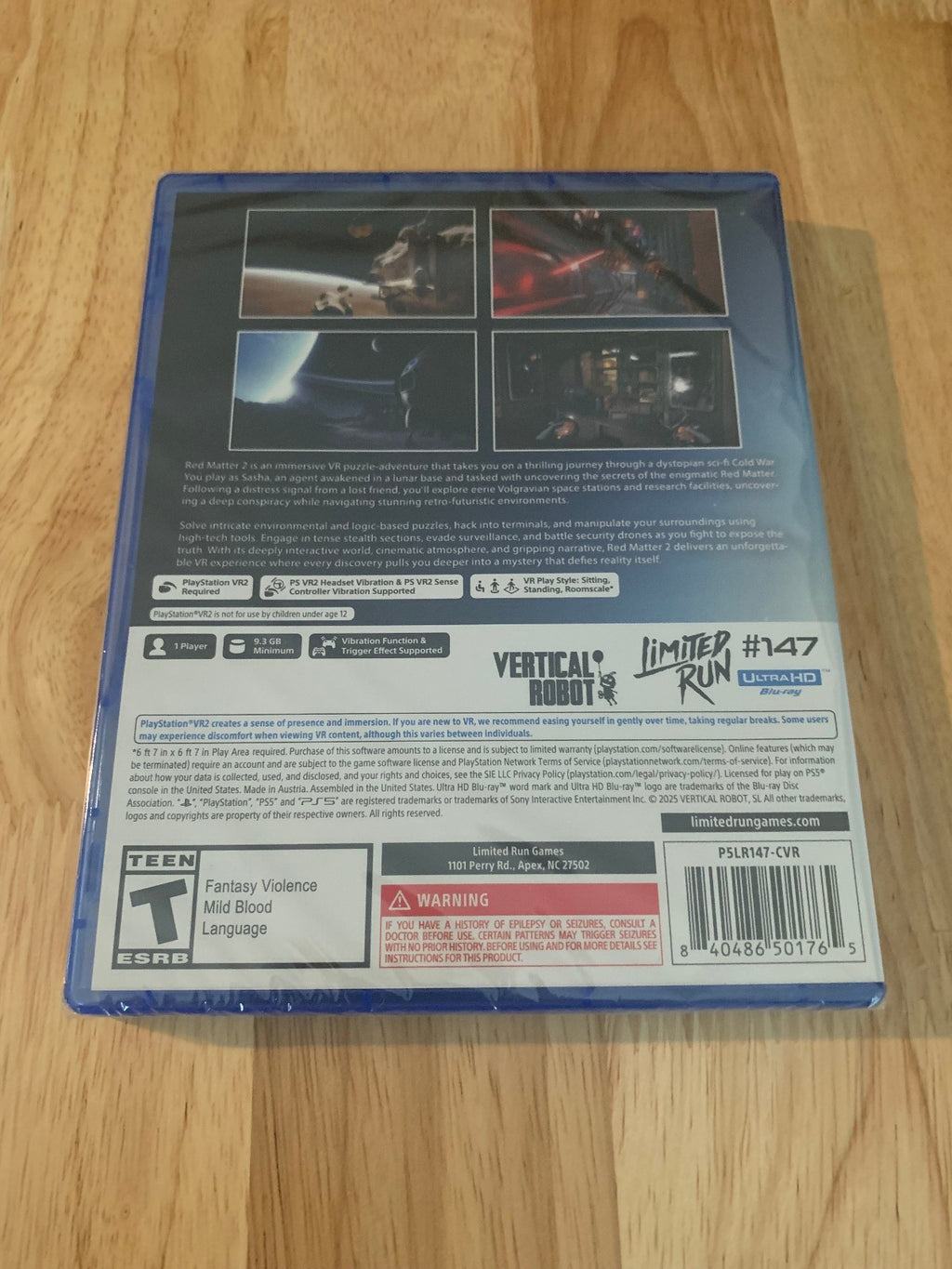 Limited Run #147: Red Matter 2 PS5 Playtstation 5 VR2 Brand New Sealed