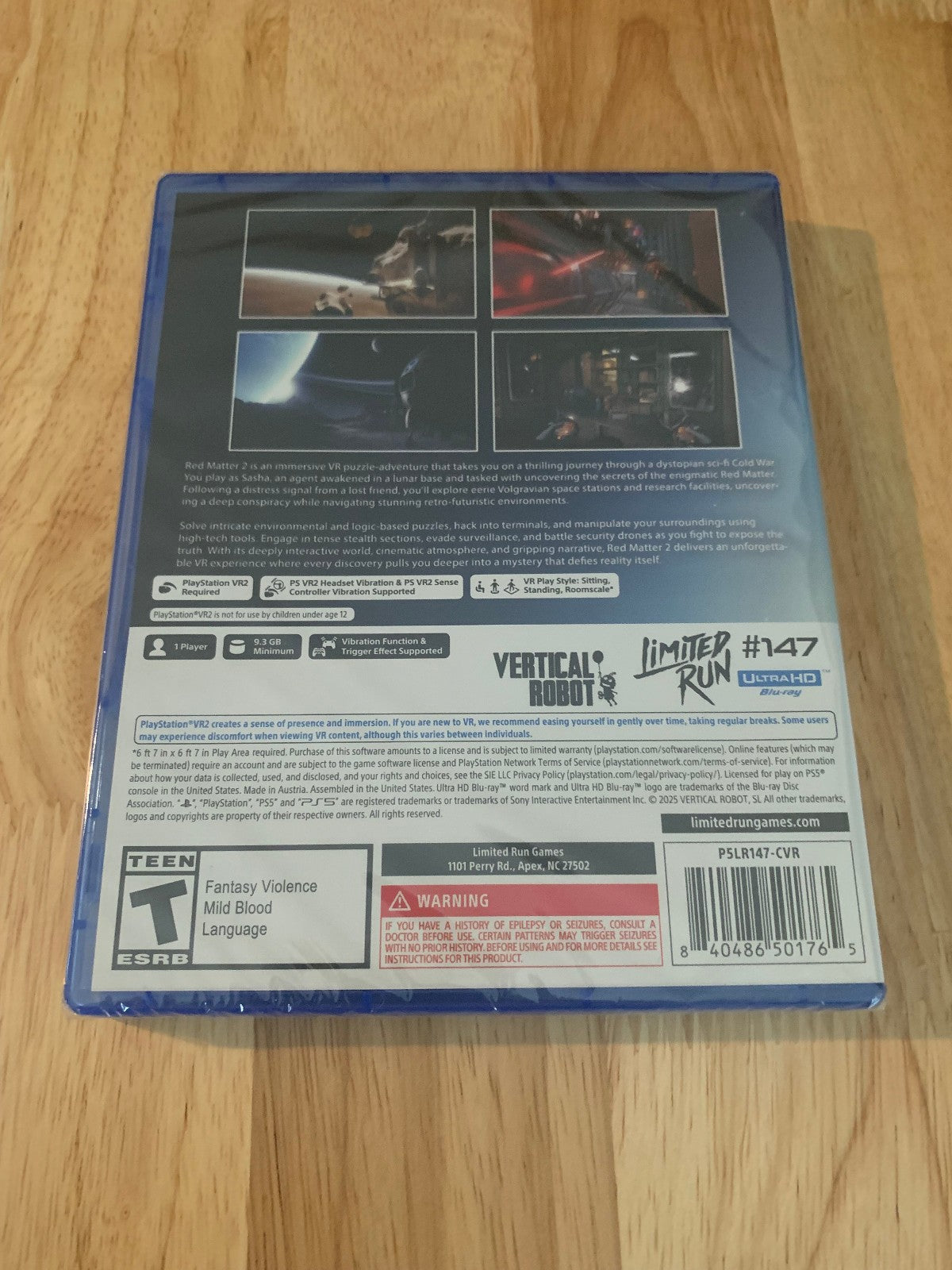 Limited Run #147: Red Matter 2 PS5 Playtstation 5 VR2 Brand New Sealed