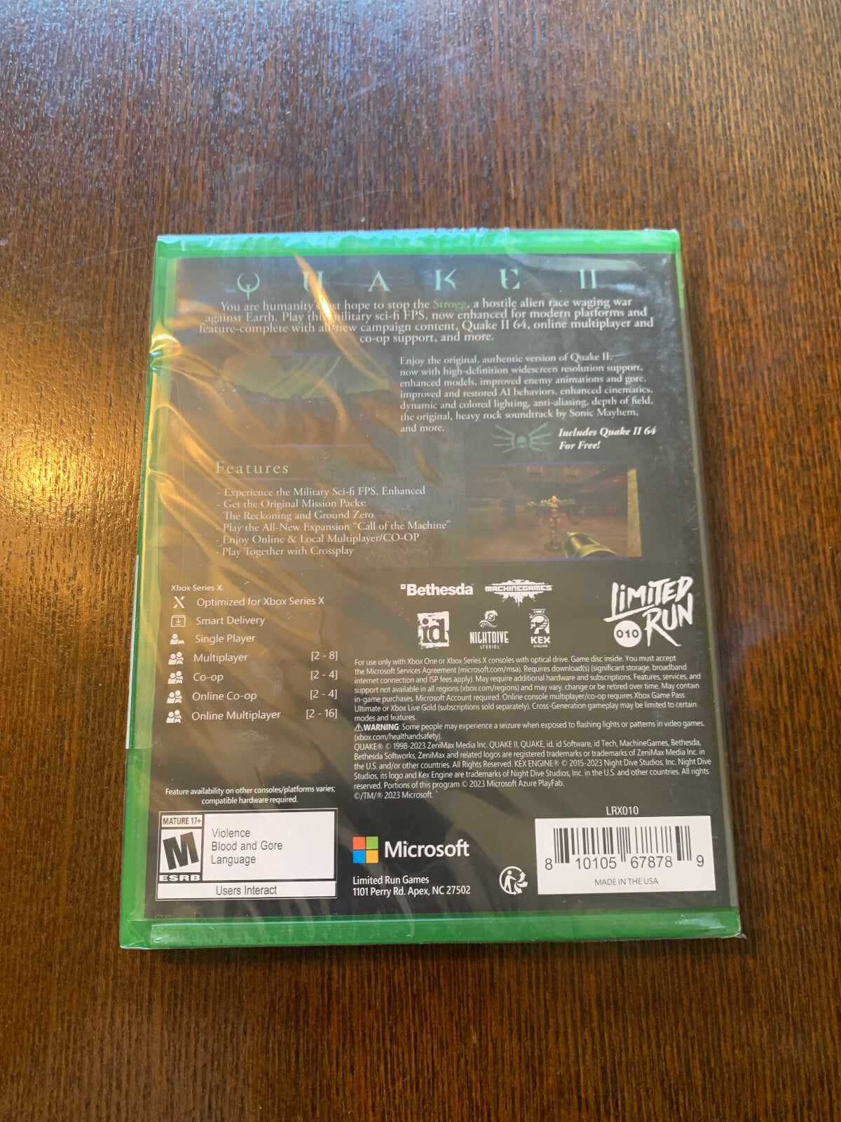 Limited Run #10: Quake II 2 Microsoft Xbox One Series X Brand New Sealed