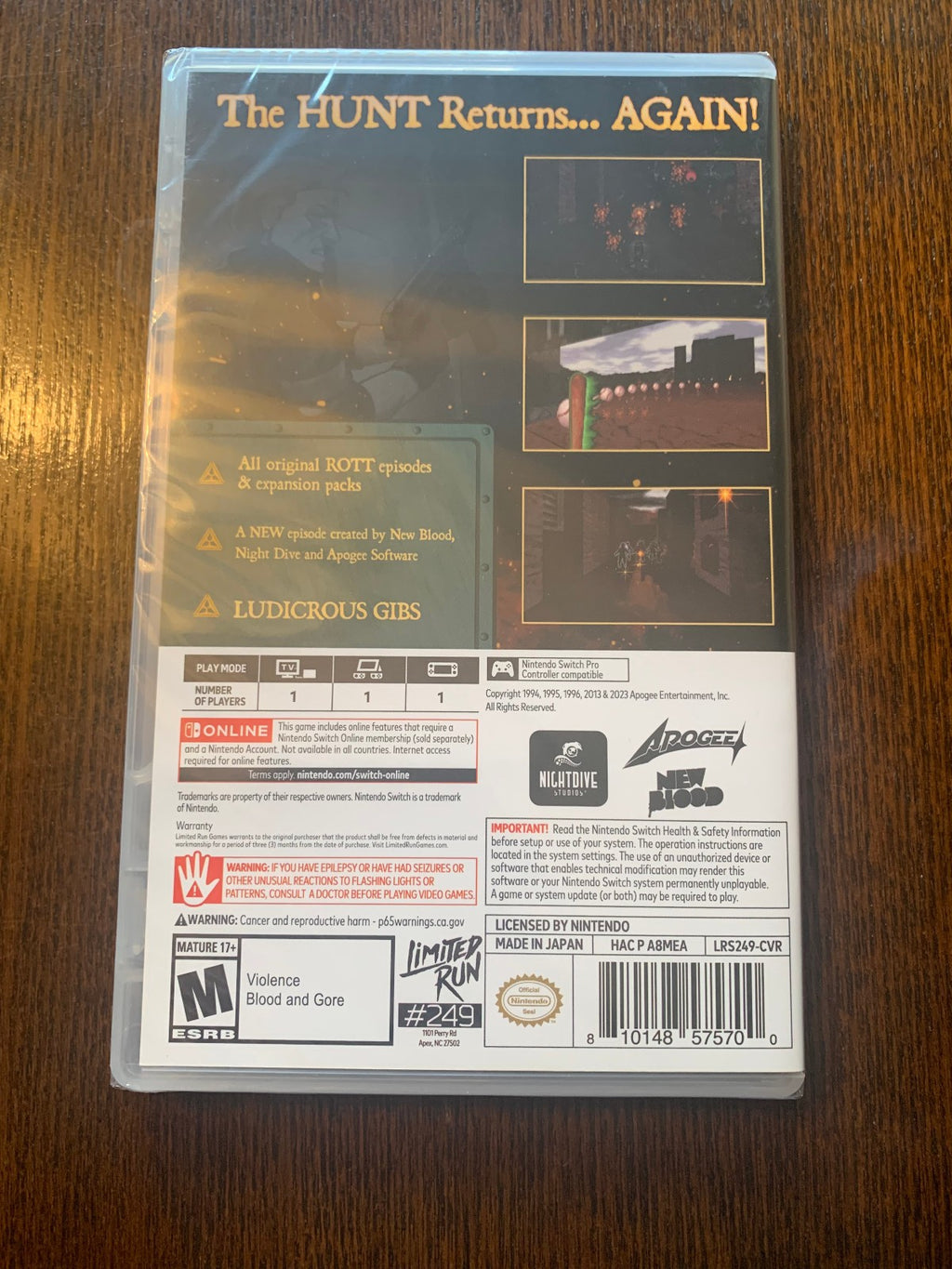 Limited Run #249: Rise of the Triad: Ludicrous Edition Nintendo Switch