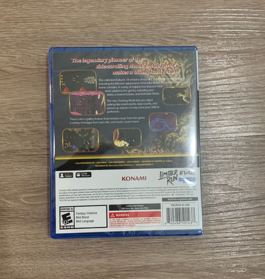 Limited Run Games #142 Gradius Origins PS5 Gradius 3 Cover Playstation 5 New