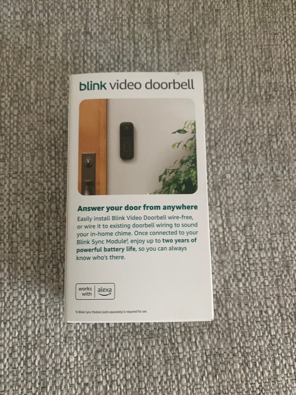 Blink Video Doorbell newest model Black Head-to-toe HD view New Factory Sealed