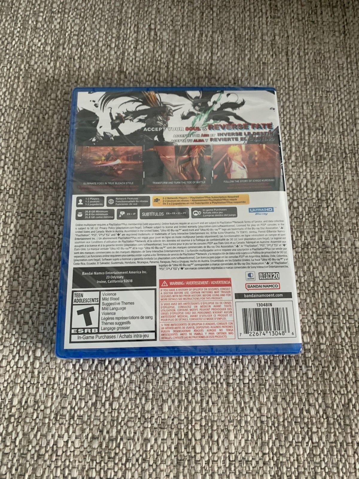 BLEACH REBIRTH OF SOULS PS5 PlayStation 5 ESRB Release New Sealed