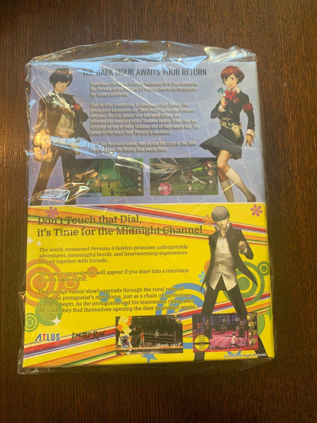 Limited Run Persona Portable 4 Golden Slipcase Microsoft Xbox Slipcase Only