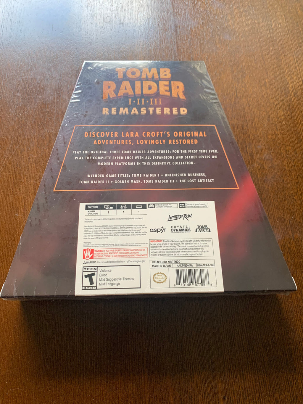 Tomb Raider I-III Remastered Convention Exclusive TR2 Cover Nintendo Switch LRG