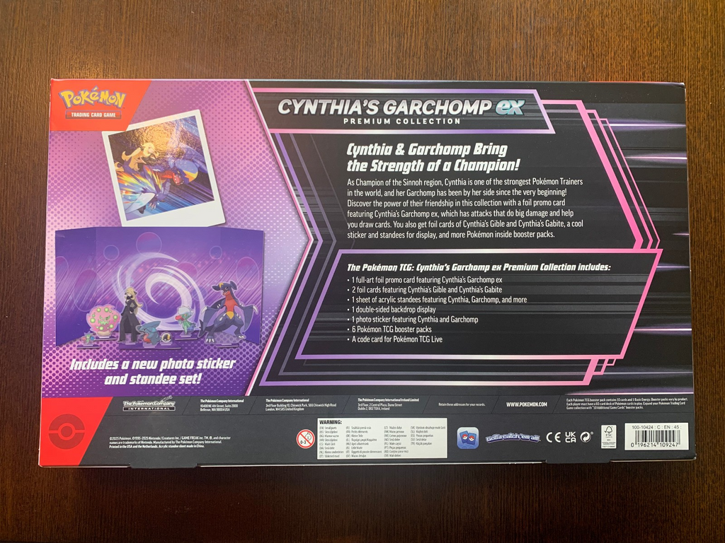Pokémon TCG: Cynthia’s Garchomp ex Premium Collection Brand New Sealed