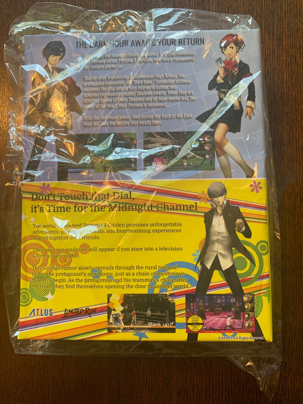 Limited Run Persona 3 Portable 4 Golden Playstation 4 Slipcase Slipcase PS4