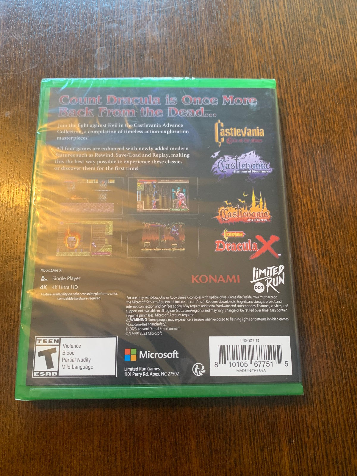 Limited Run #7: Castlevania Advance Collection Xbox One X Aria of Sorrow Cover