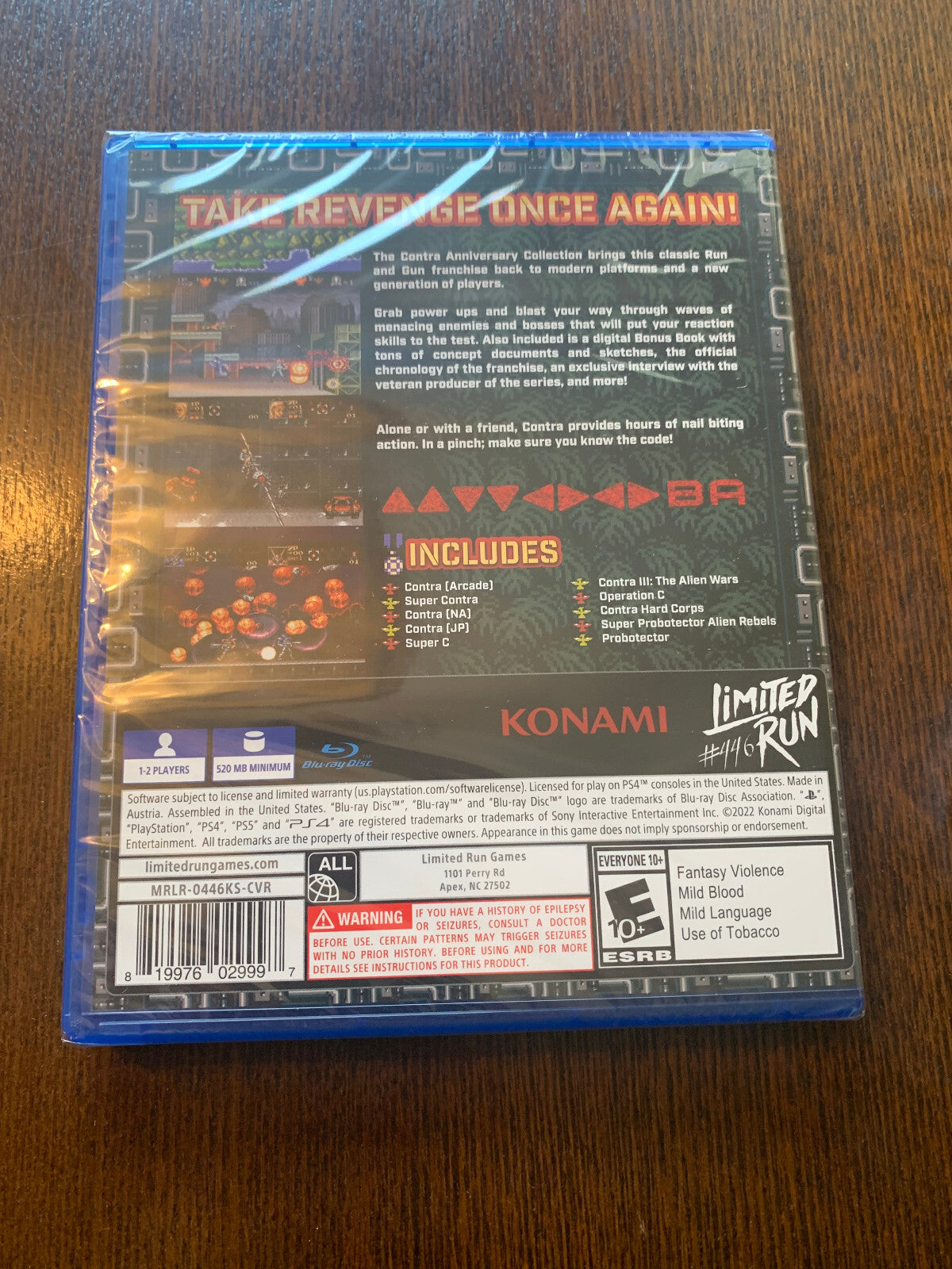 Limited Run #446: Contra Anniversary Collection Konami Variant PS4 Playstation 4