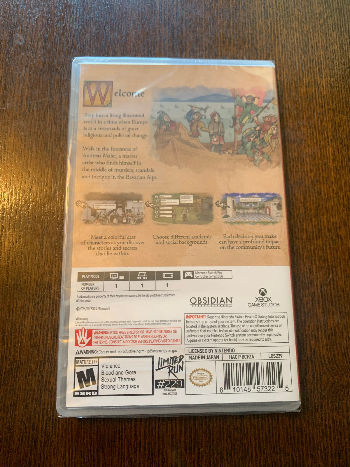 Nintendo Switch Limited Run #229: Pentiment Brand New Factory Sealed