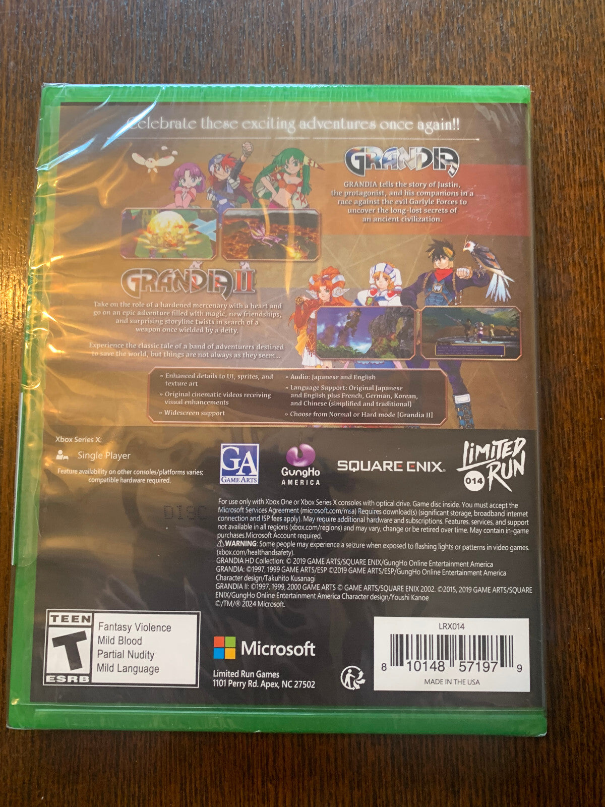 Limited Run #14 Grandia HD Collection Xbox Series X One Brand New Sealed