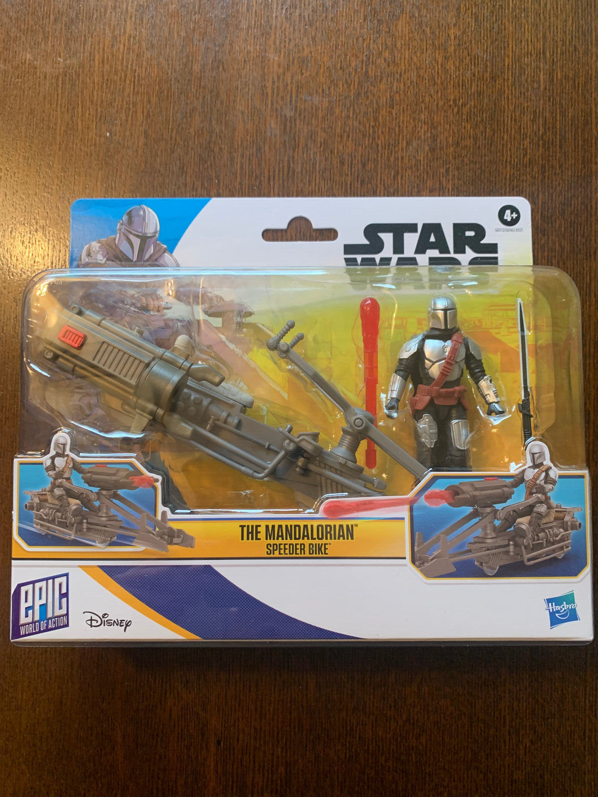Disney Star Wars Epic World Of Action Mandalorian w/ Speeder Bike Hasbro NEW